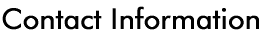 Contact Information