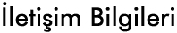 �leti�im Bilgileri